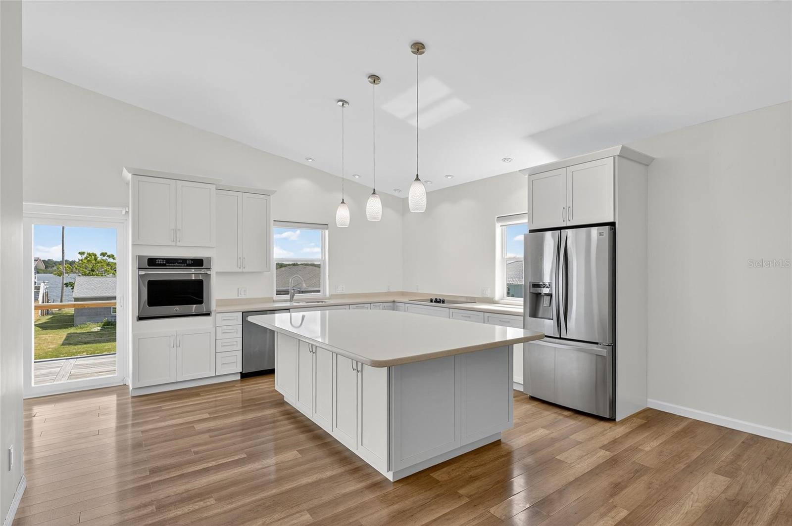 Your bright, sparkling kitchen awaits parties or quiet evenings at home.
