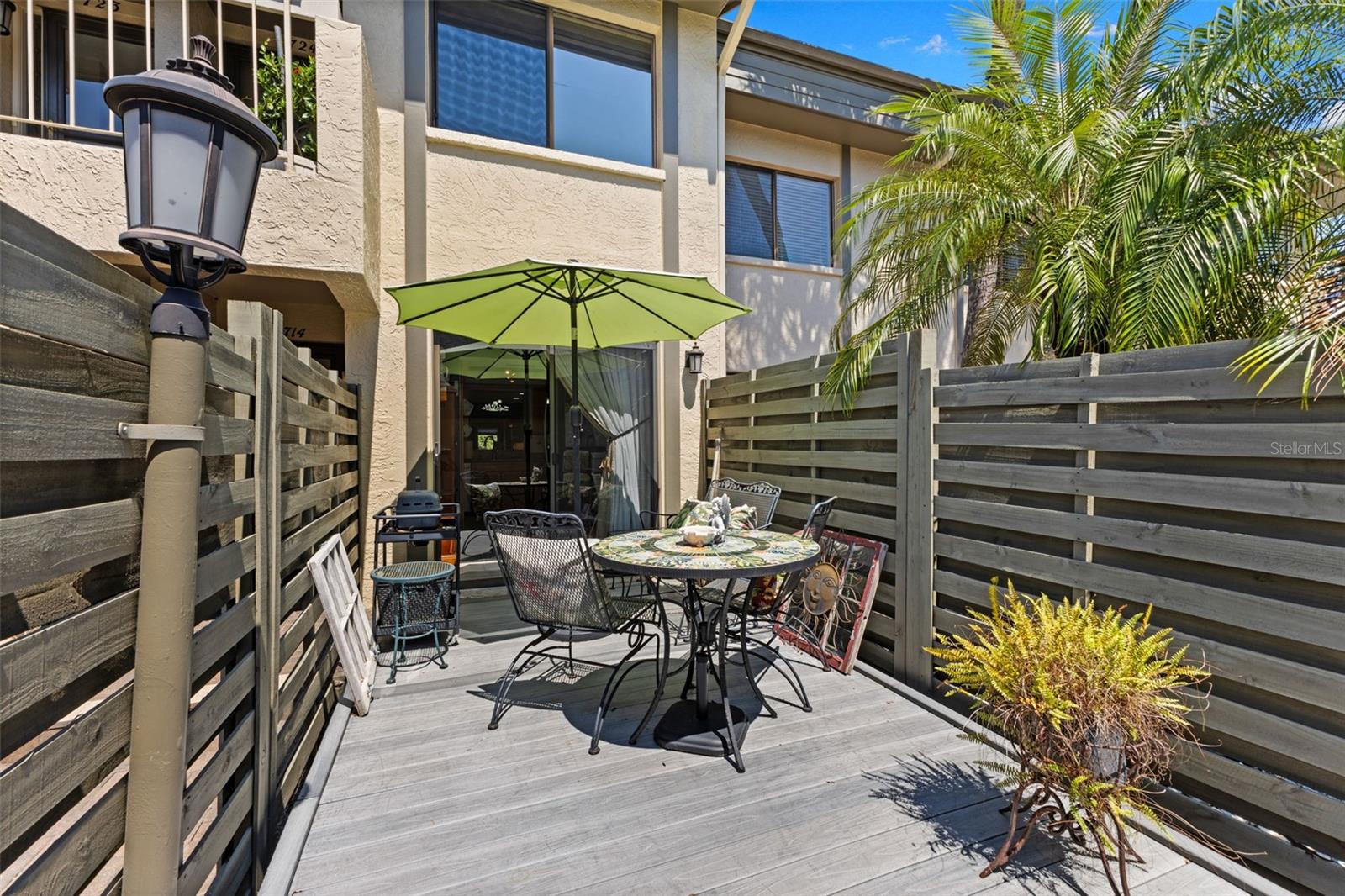 This patio is just outside the kitchen sliding glass doors.