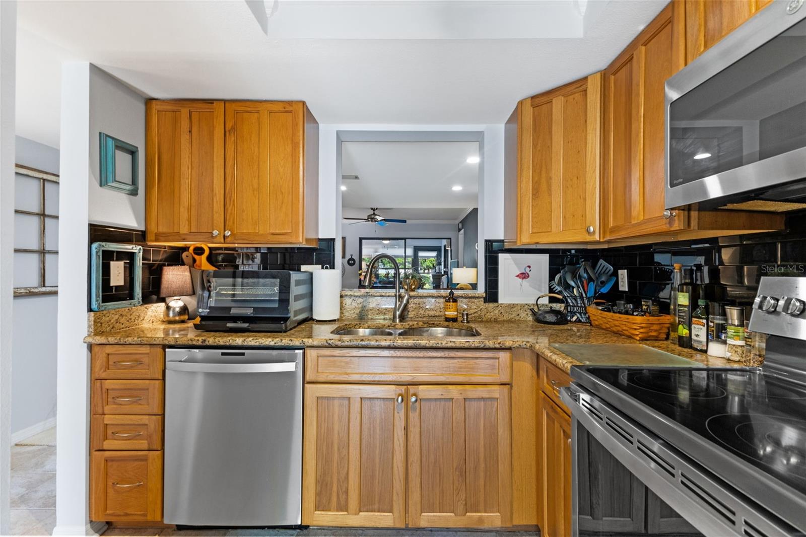 Kitchen looking towards the Living / Dining Combination
