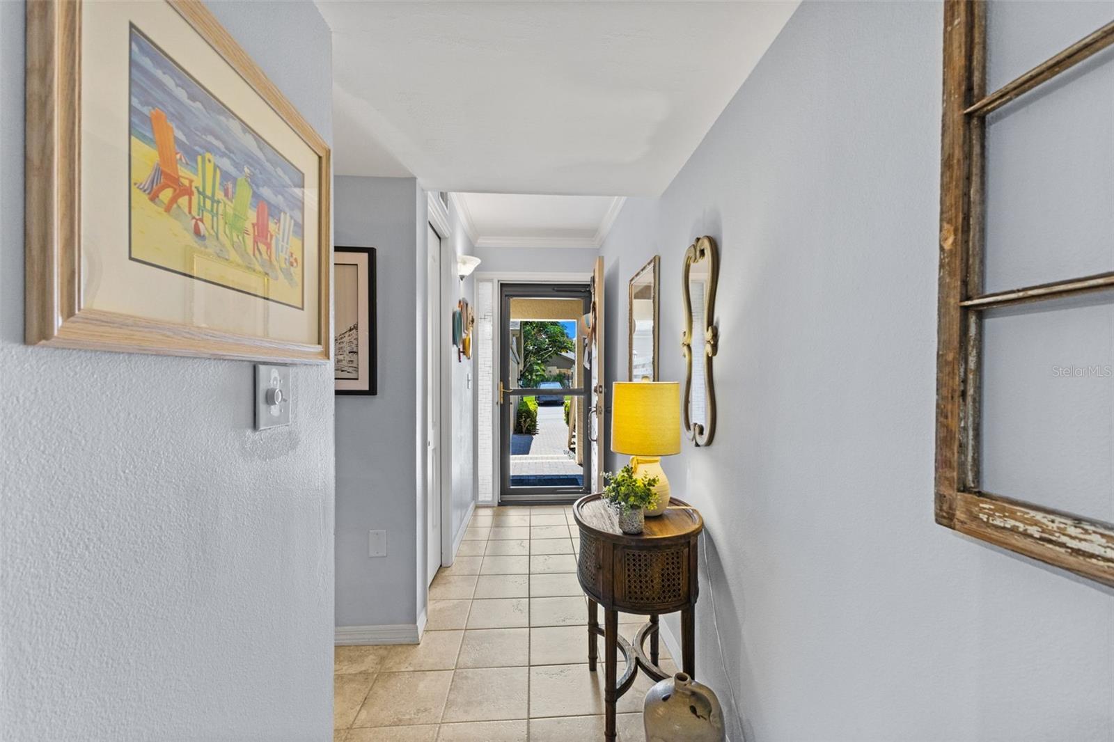The entryway, with storage!
