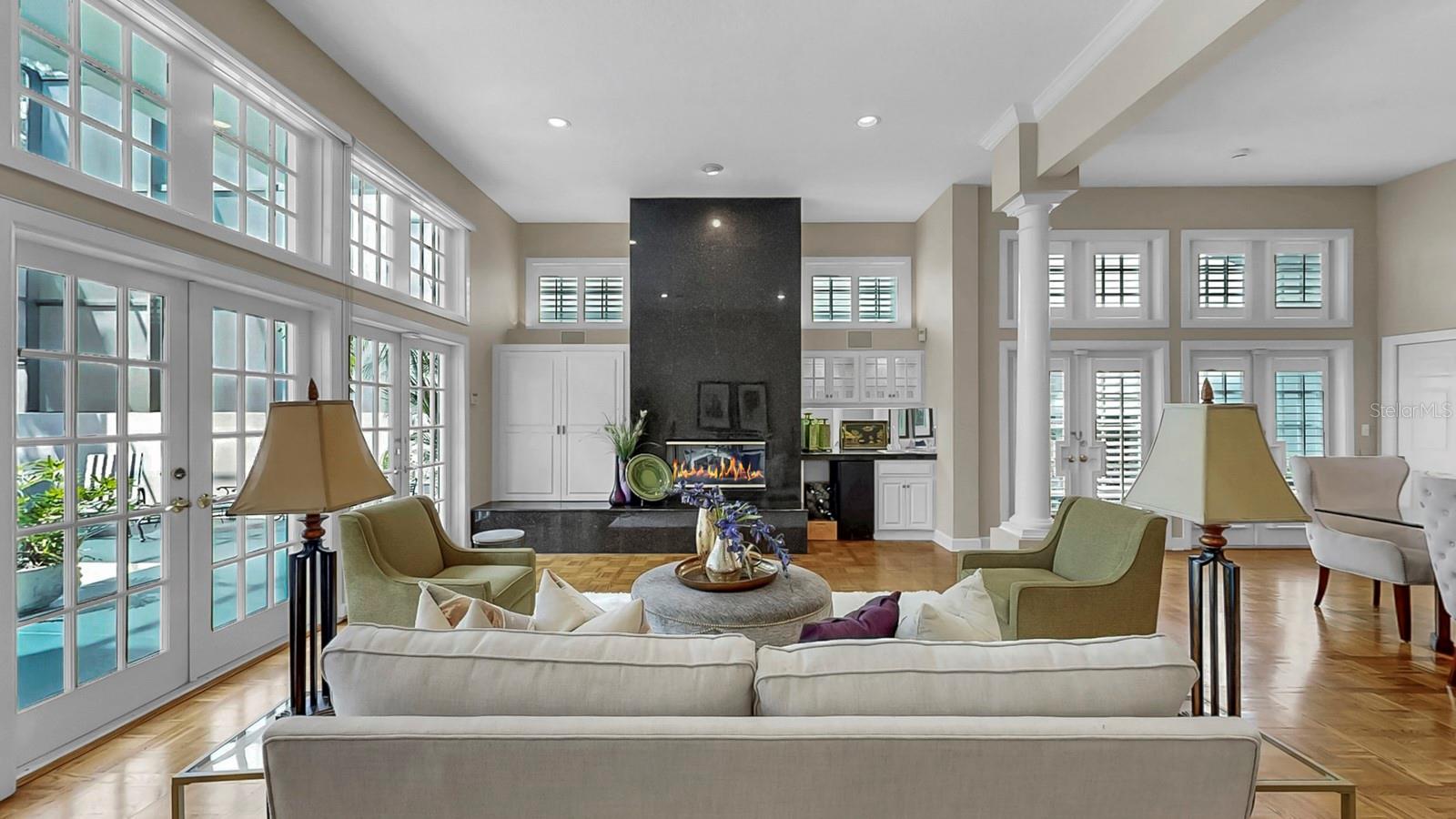 Fireplace view