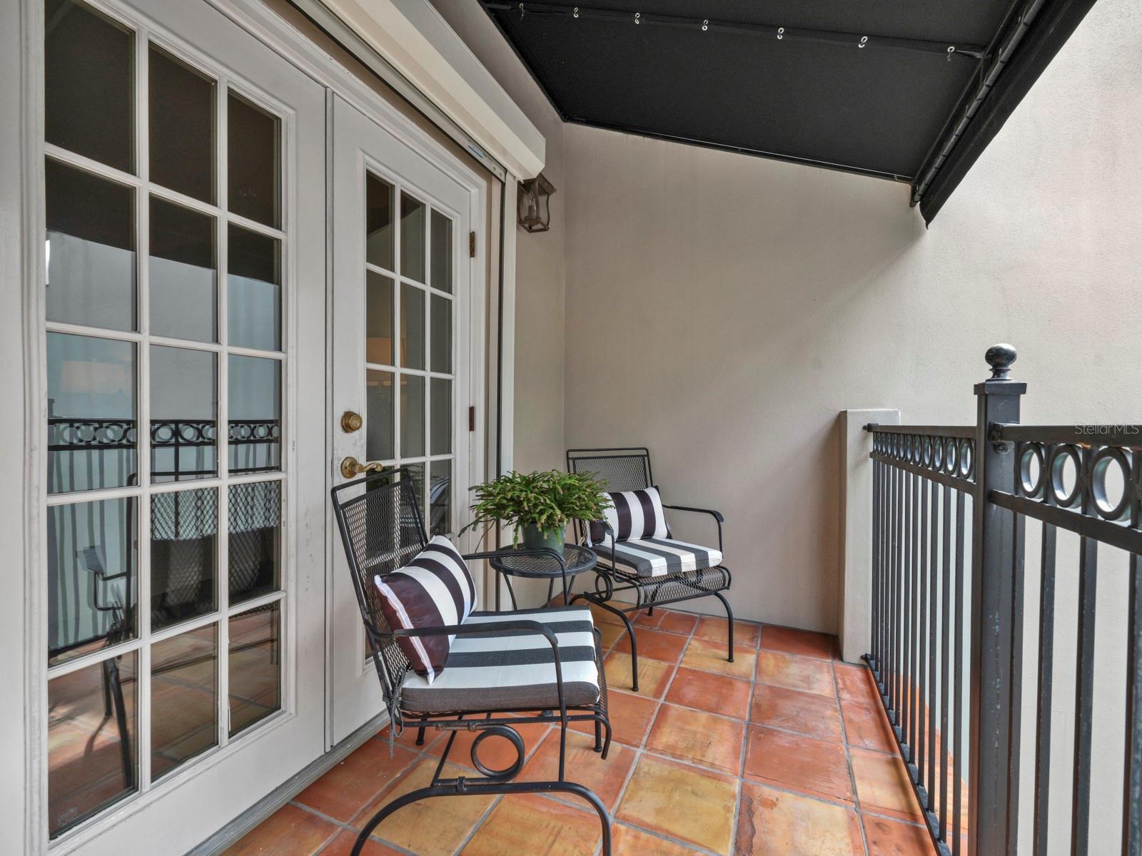 Sitting area on Primary Balcony