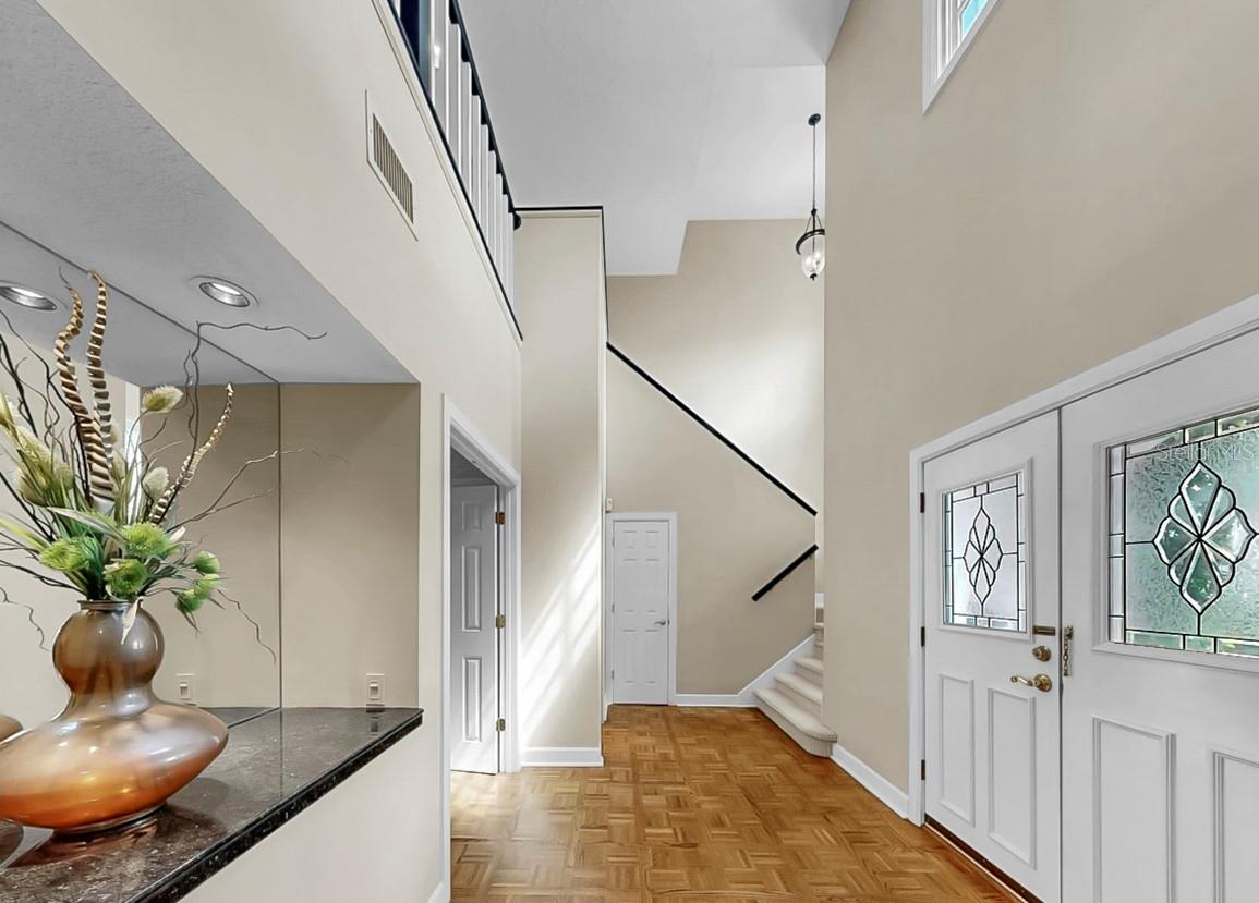 Foyer with Cathedral Ceilings