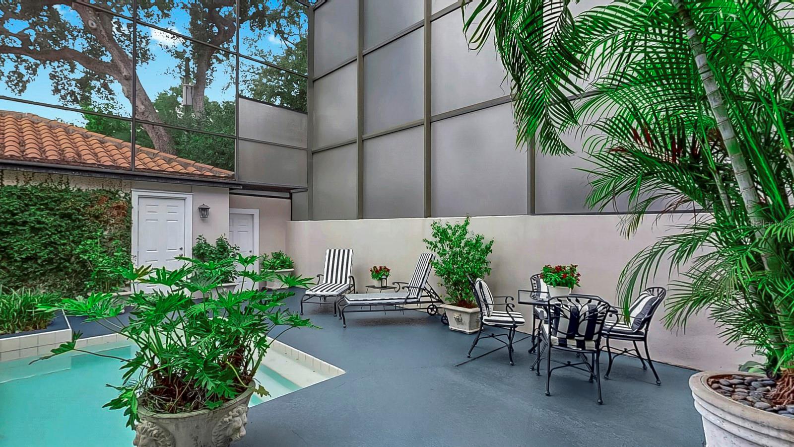 Patio with access to 2 car garage