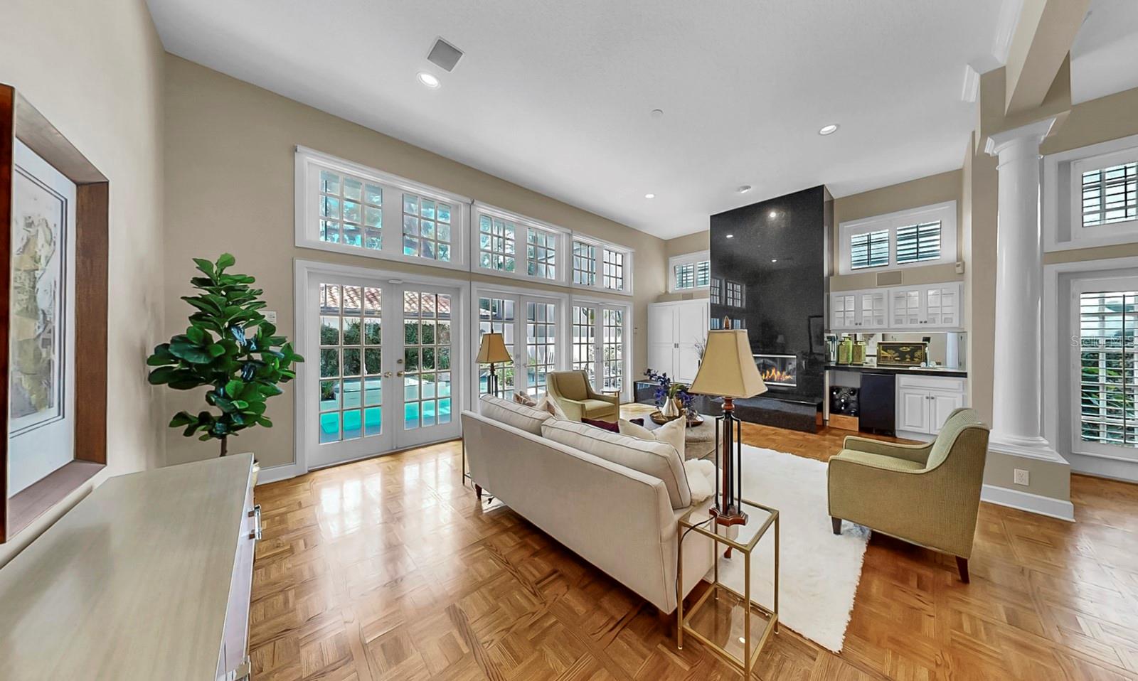 Living Room view with Fireplace