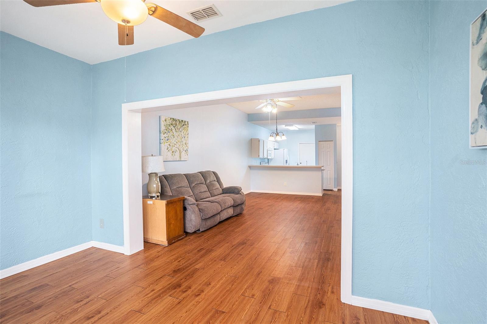 The flex area provides separation but still keeps the living spaces connected