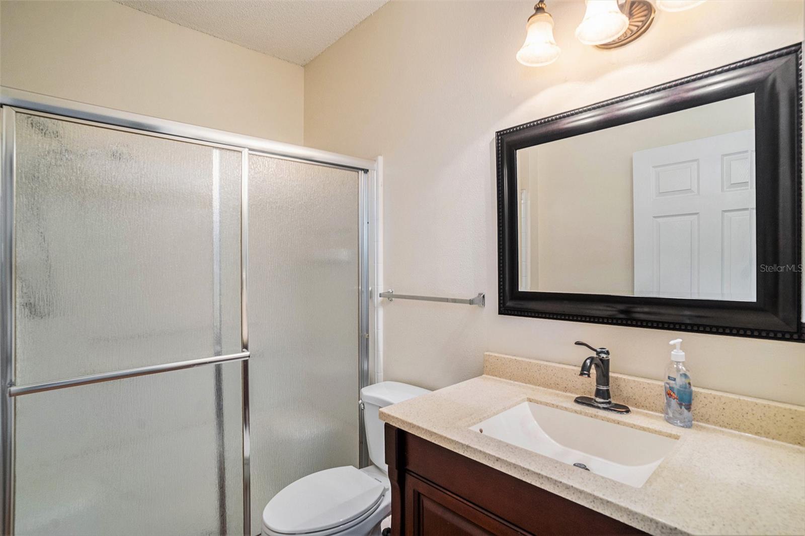 Convenient walk-in shower