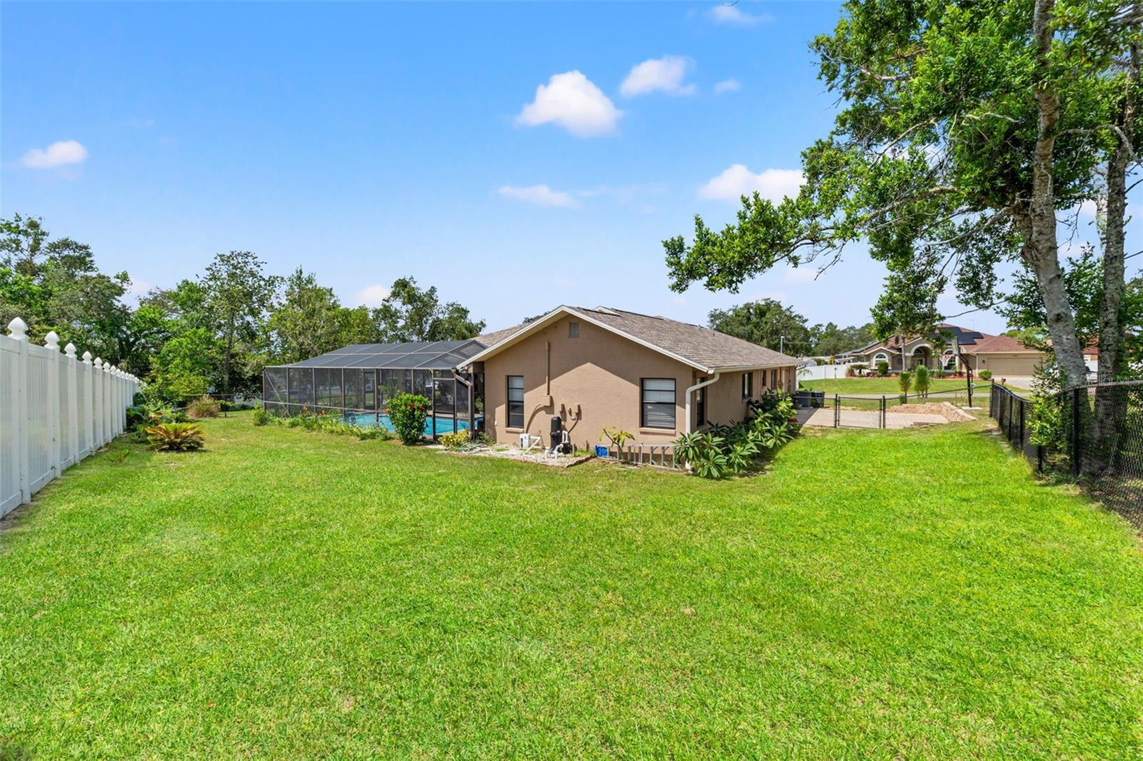 Privacy-fenced yard