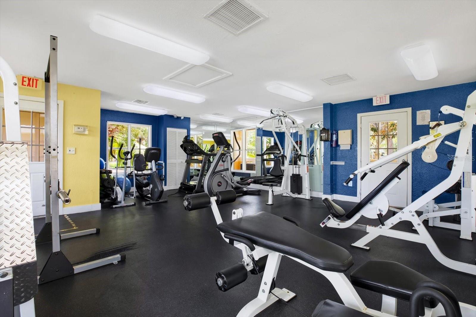 On-site fitness center — no extra gym membership required!
