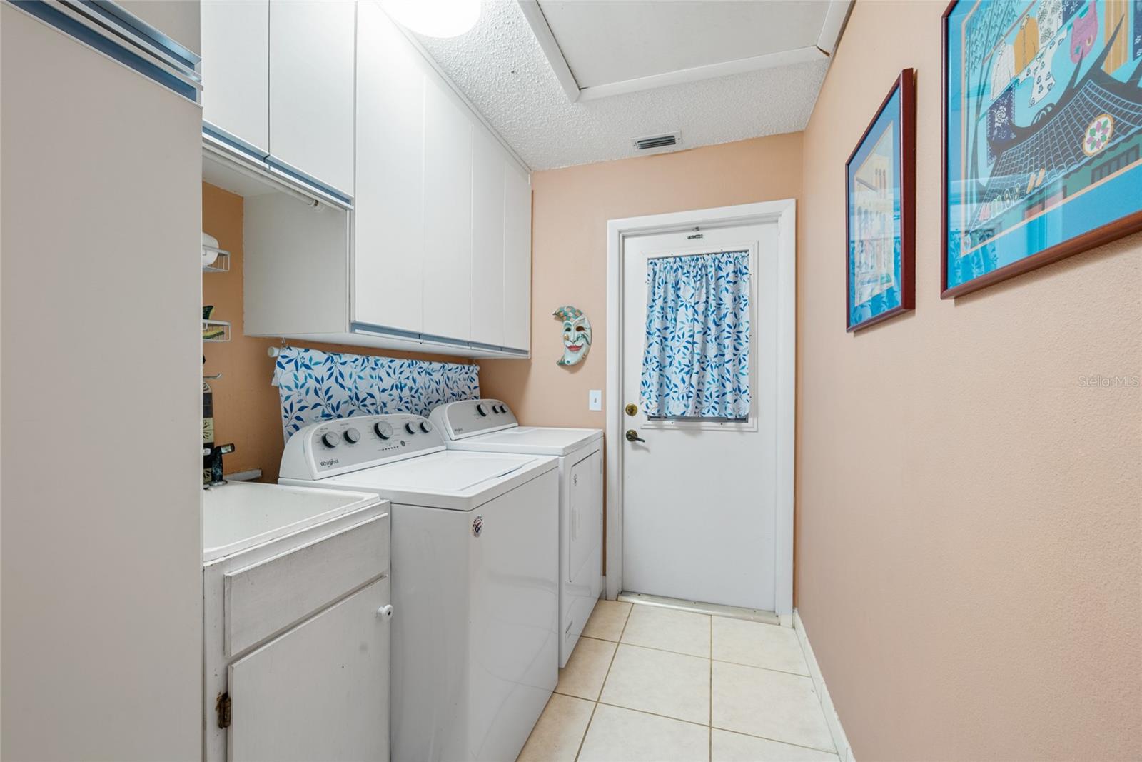 Laundy space inside of the home.