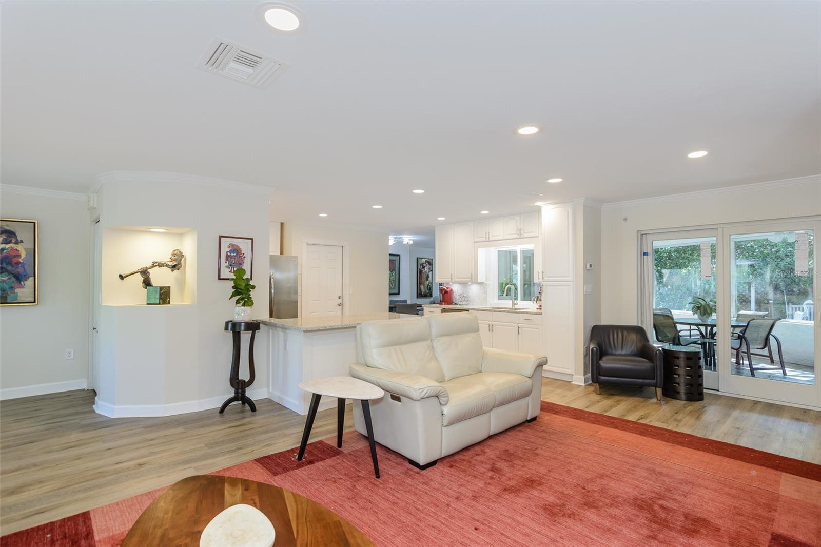 Living room can also accommodate a dining table.