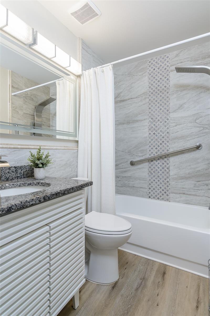 Guest bath with rainshower.
