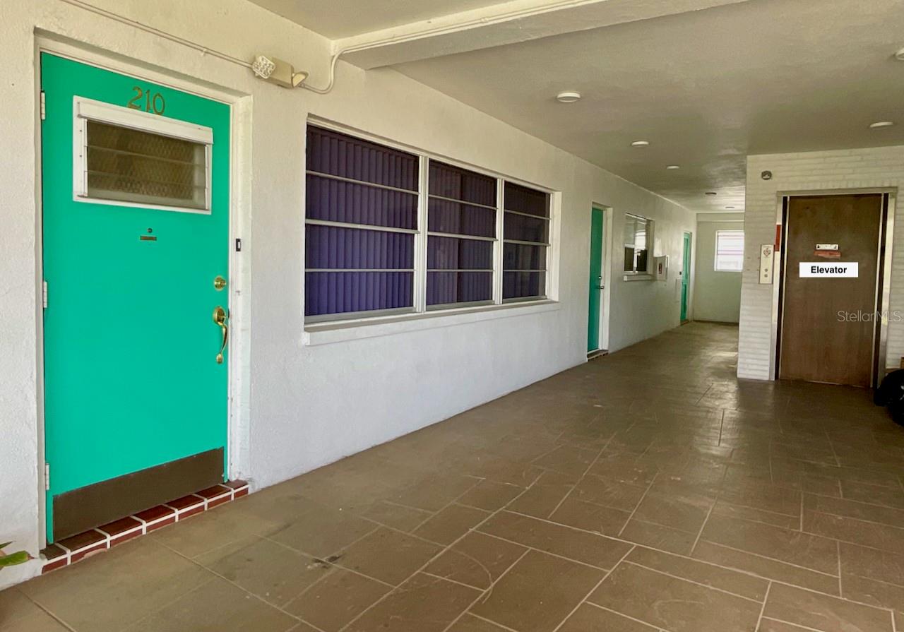 Unit 210 Front door right near elevator