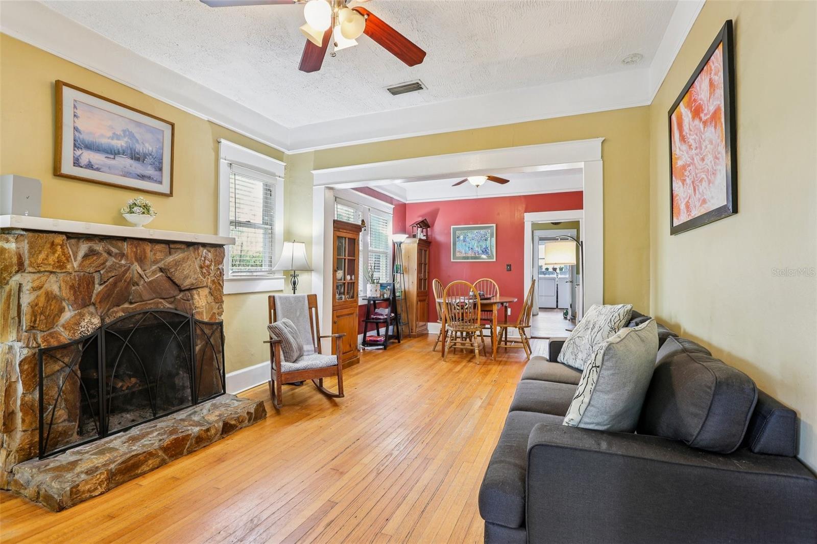 Front Room and Fireplace