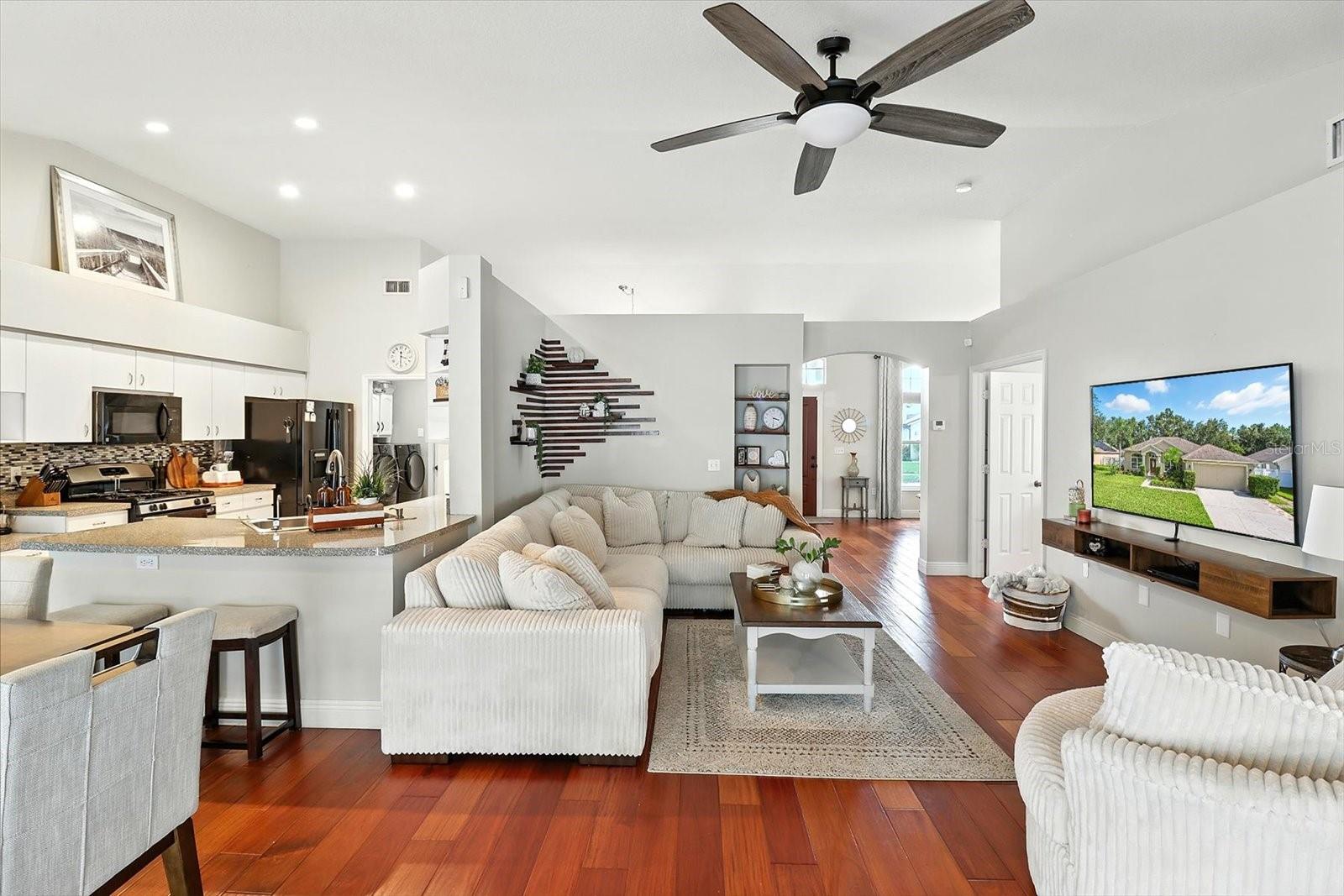 Family Room with the kitchen to your left