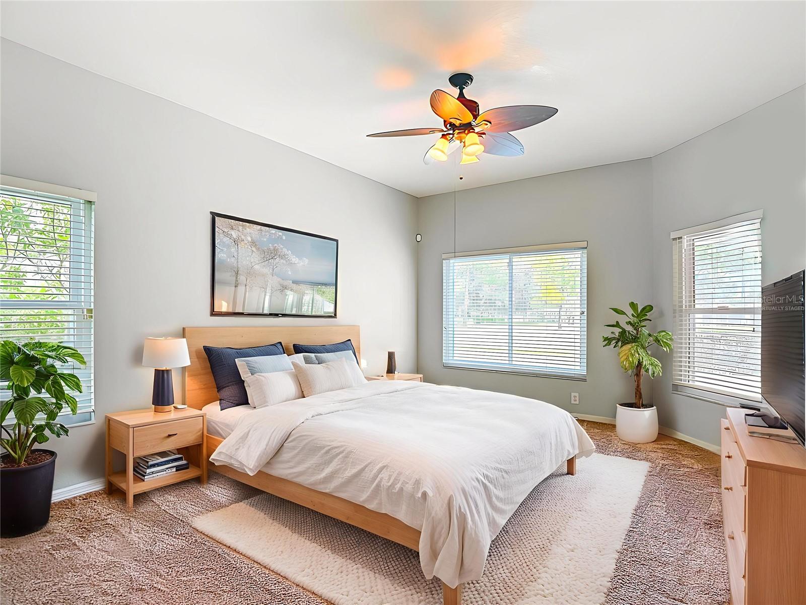 Virtually staged photo - Master Bedroom