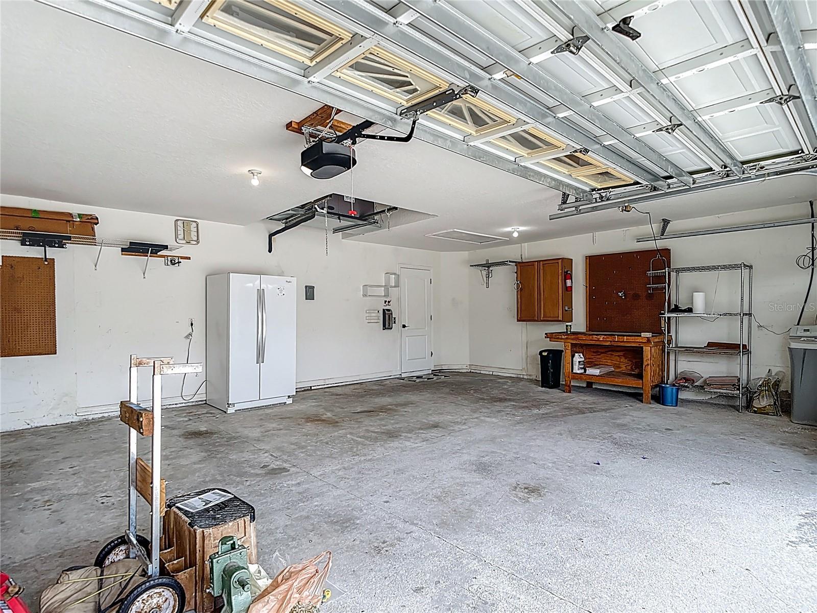 Includes water softener, refrigerator, work area