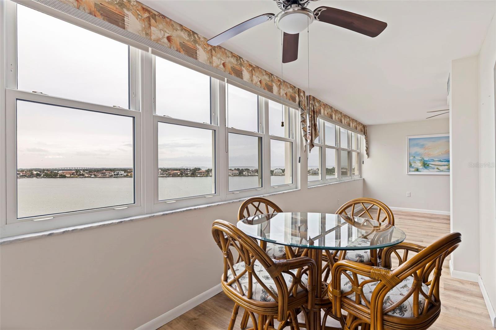 Florida room can be used as a den, office or sunroom