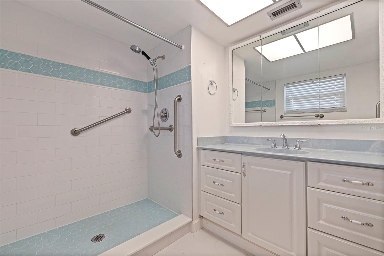 Primary bathroom with walk-in shower