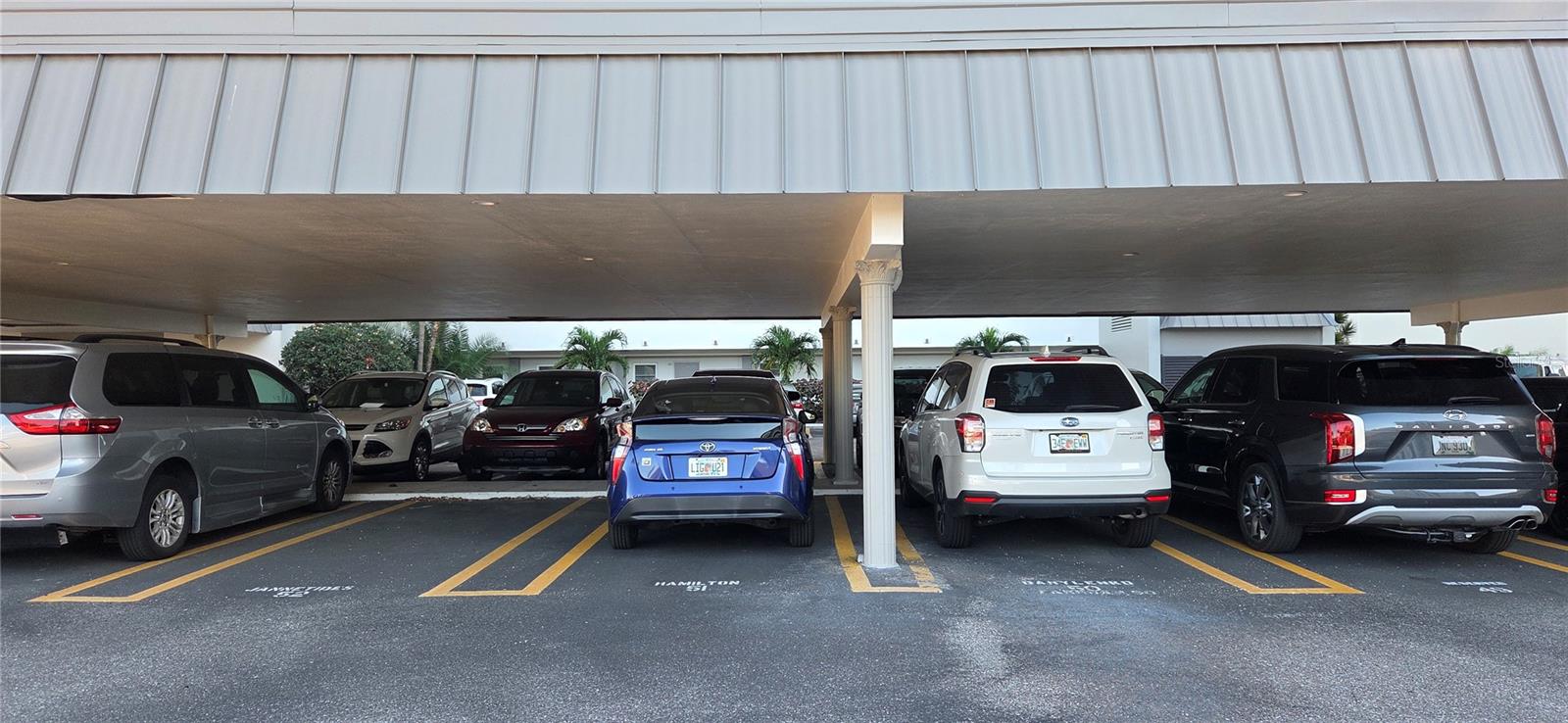 Newly painted Carport