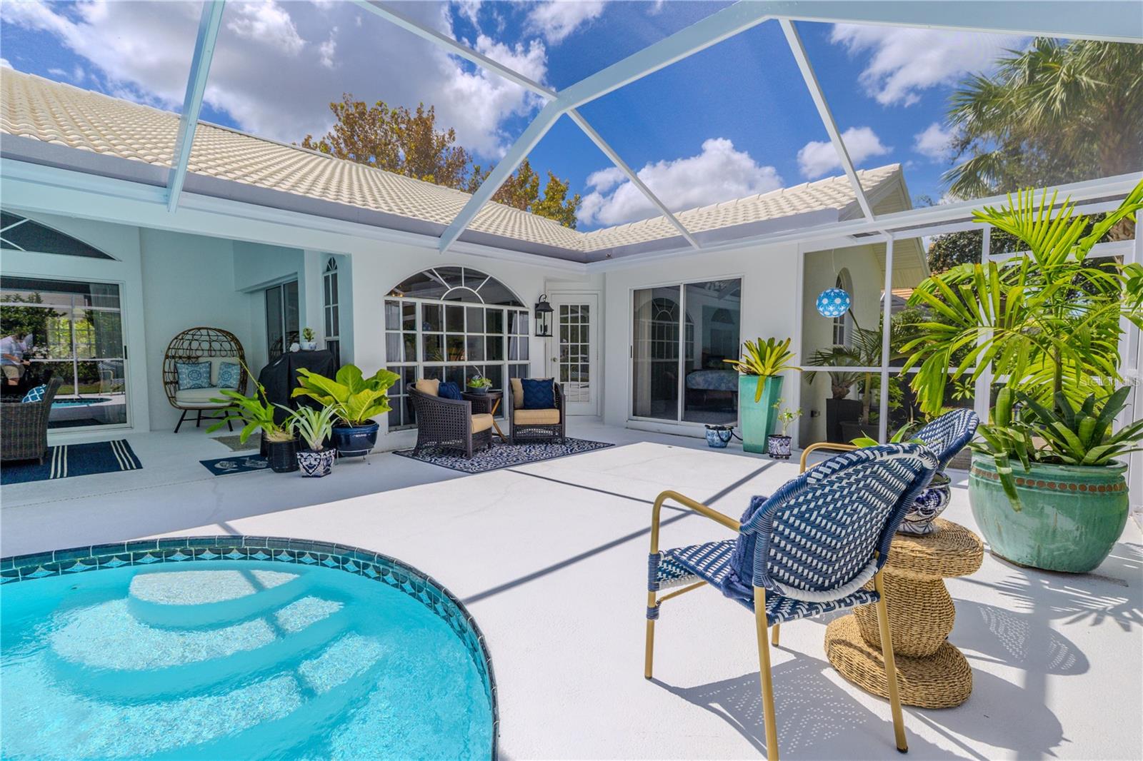 Plenty of space to grill, dine, or just lounge poolside, it’s the perfect setup!
