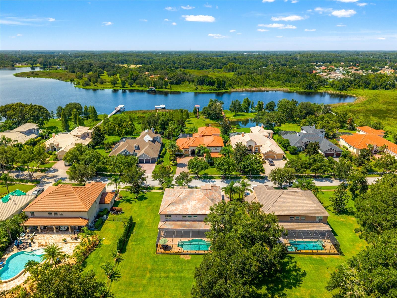 Rear street Overhead View - Subject Property is Center Middle