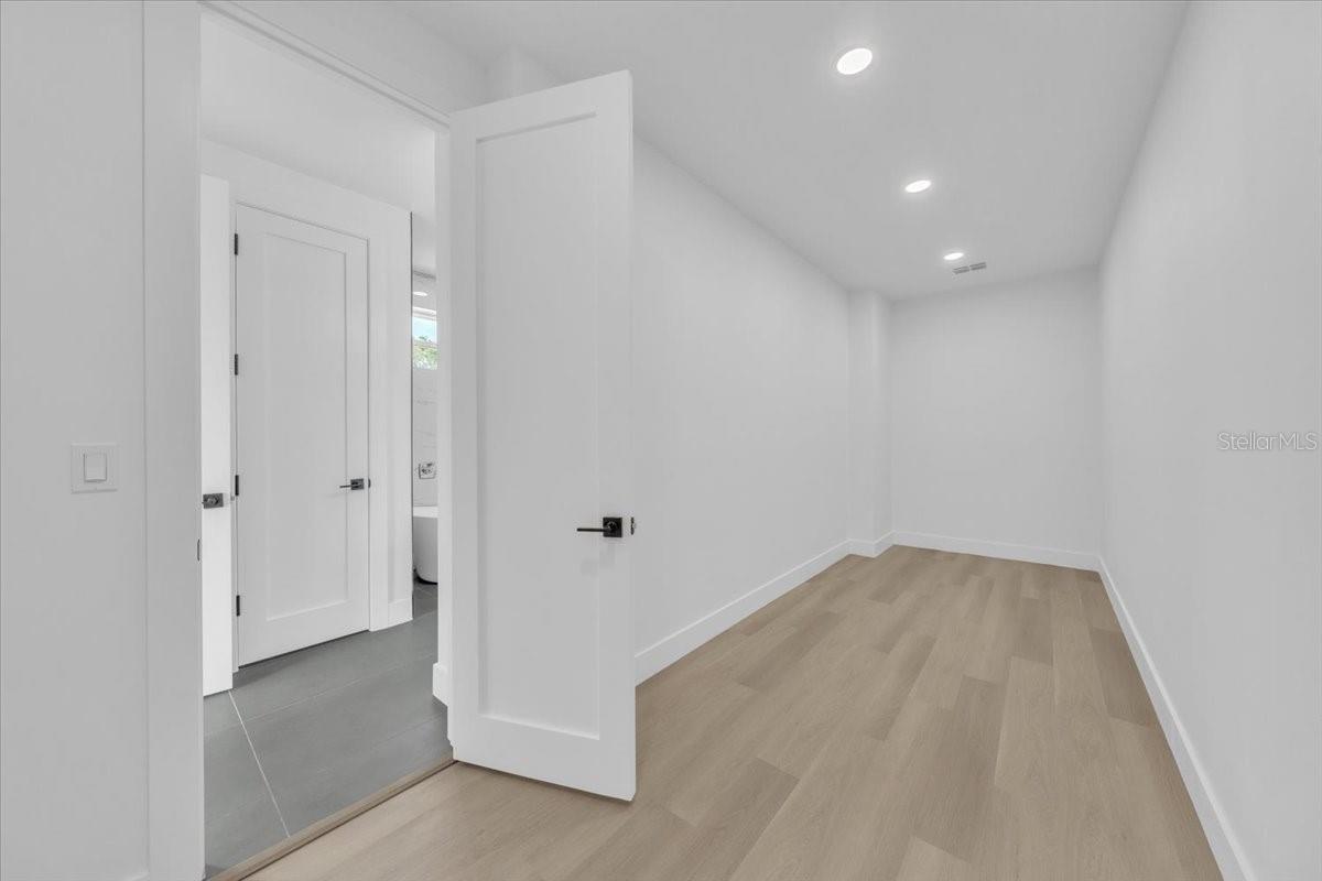 Upstairs primary closet