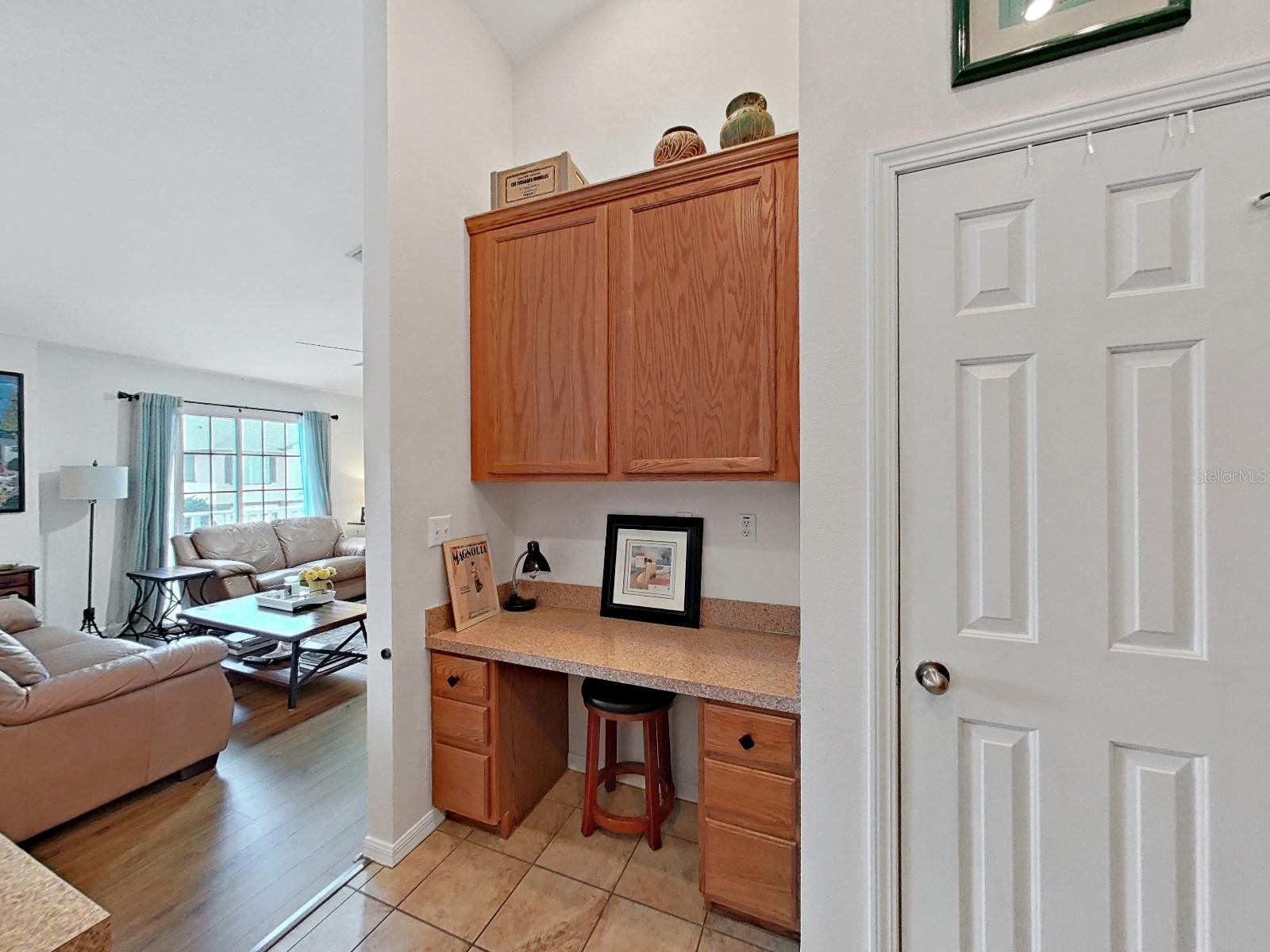 Convenient Desk next to  Pantry