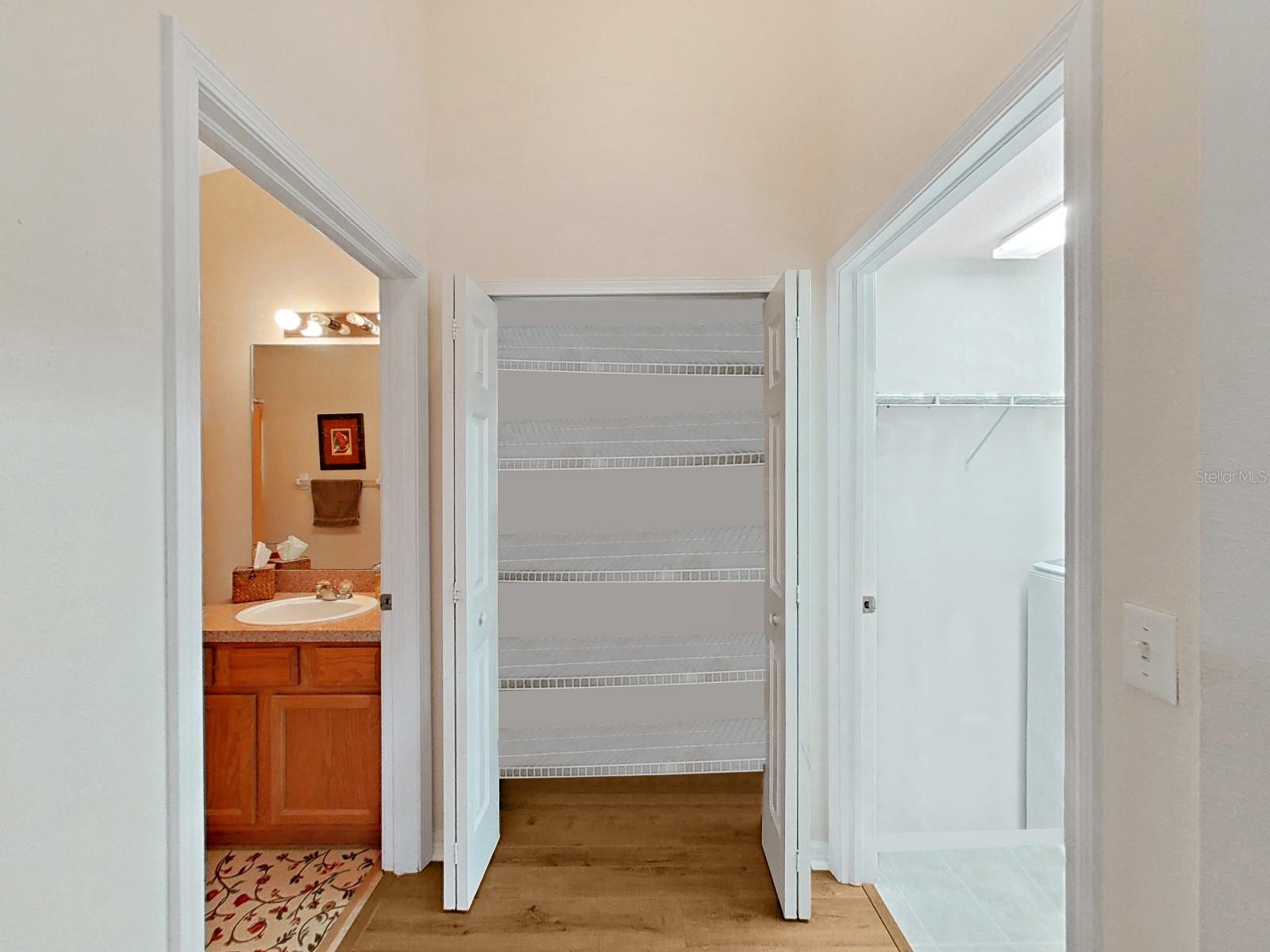 Hall ~ Bath ~ Storage Closet ~ Laundry Room