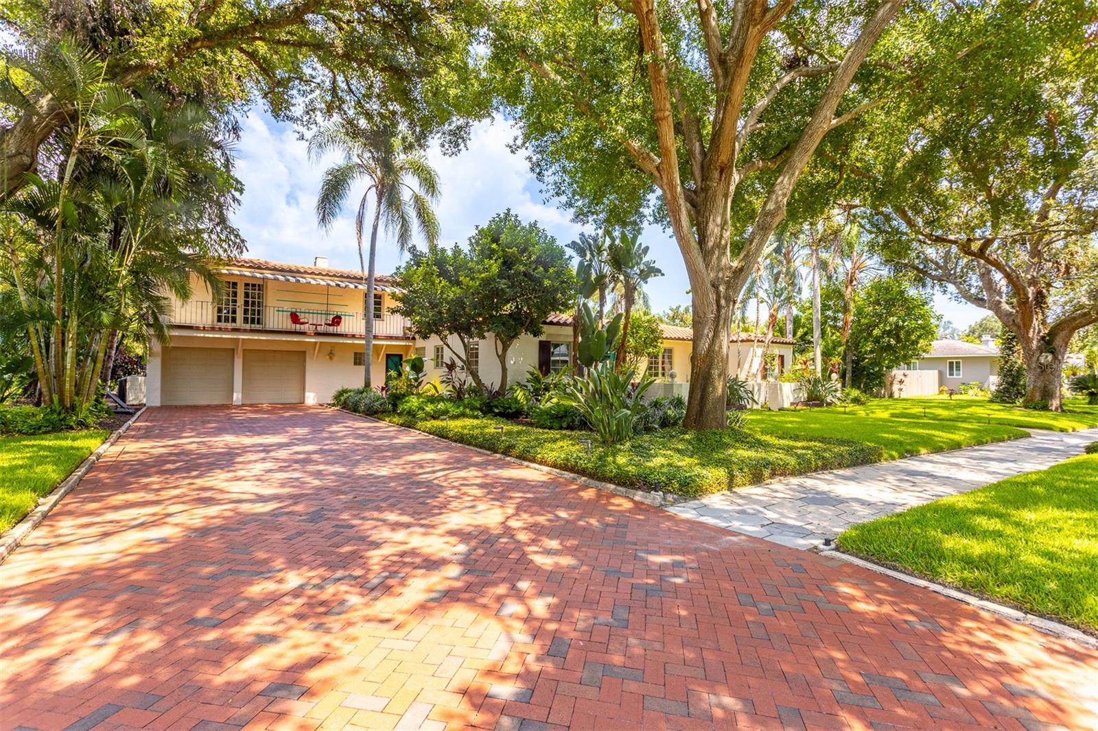 Herringbone Patterned Driveway