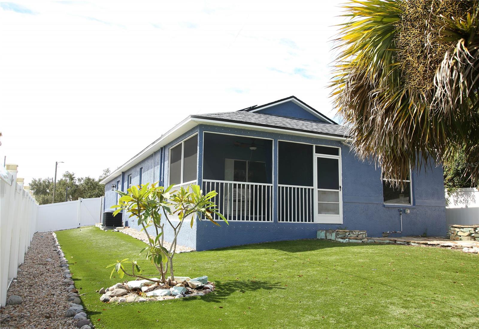 Side view of Backyard