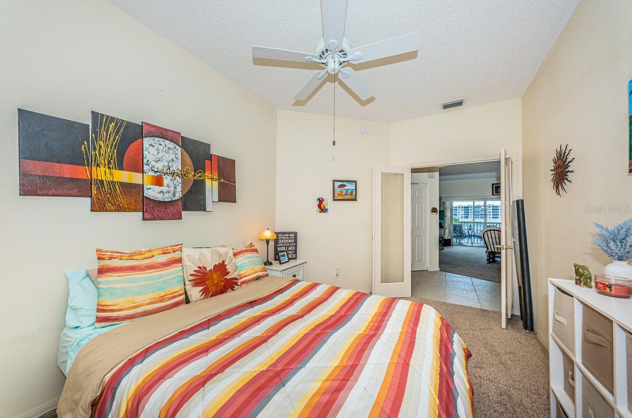 Guest bedrooms are split from the primary for added privacy.
