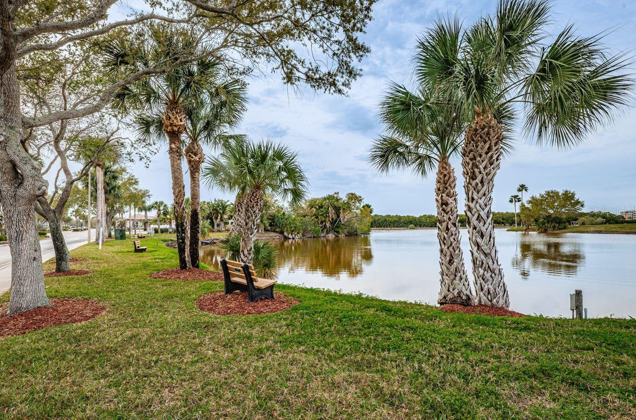 Mature landscaping surrounds the home, offering a tranquil setting.