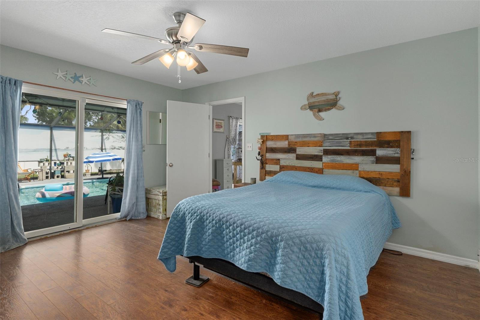 Sliding door from Primary Bedroom to Pool
