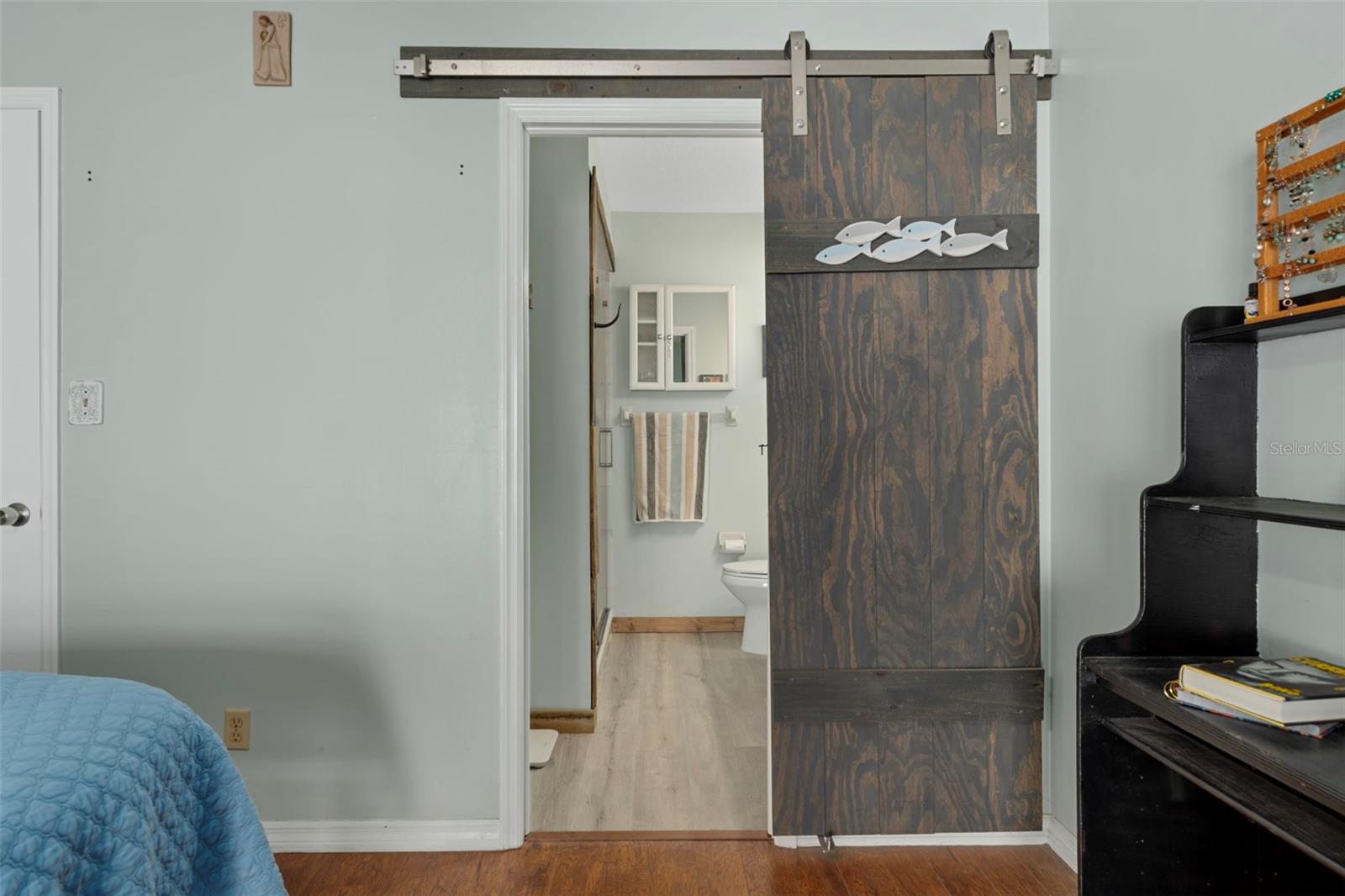 Barn Door to Primary Bathroom