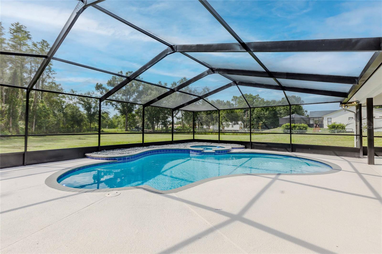 Amazing pool and jacuzzi