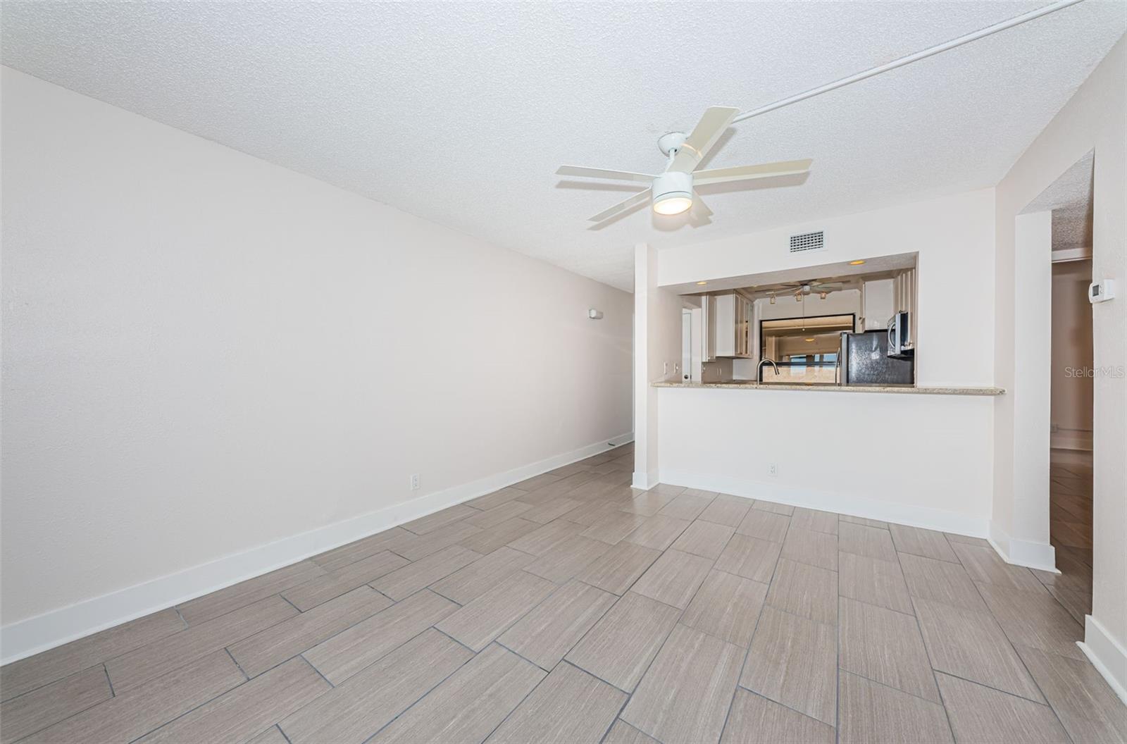 View from Main Living Area into Kitchen