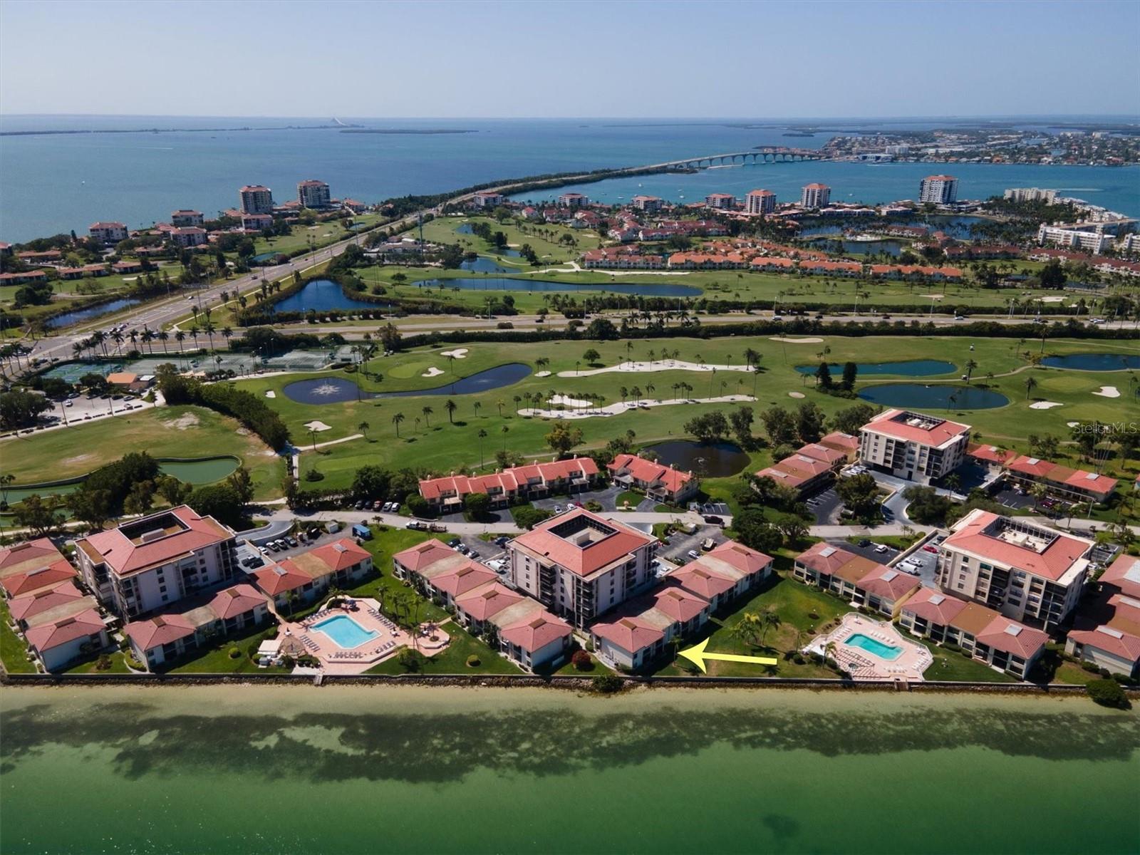 Casa del Mar I is Building in Center and Pool is in left side of photo