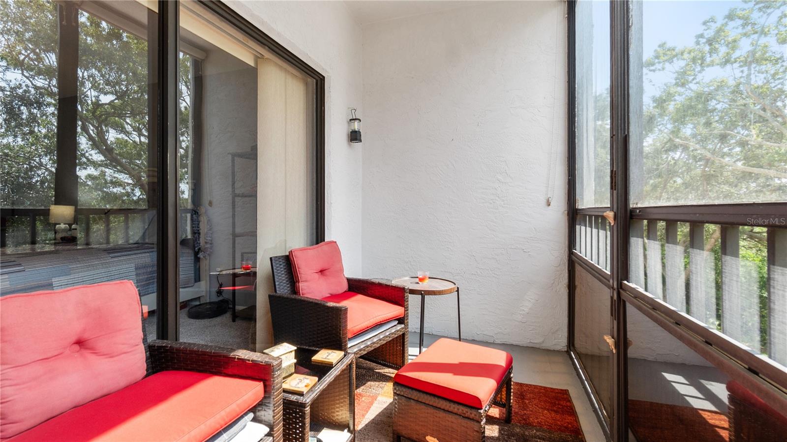 The porch overlooks the serene Bayou!