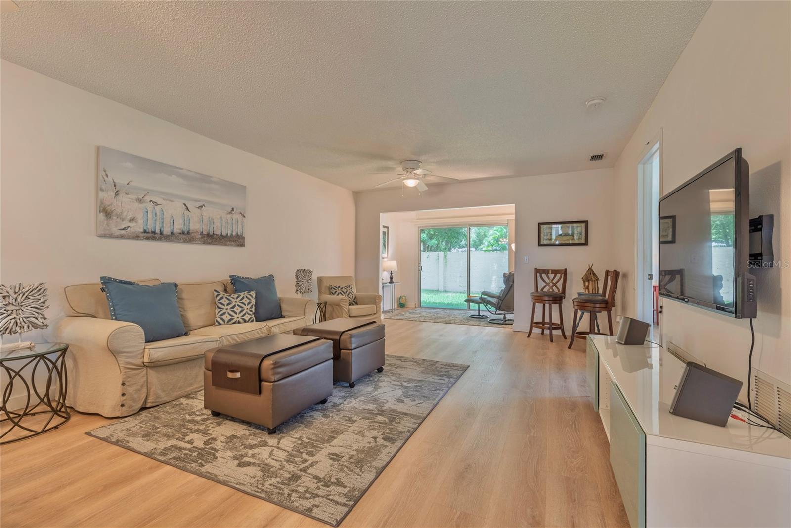 Furnished living room.