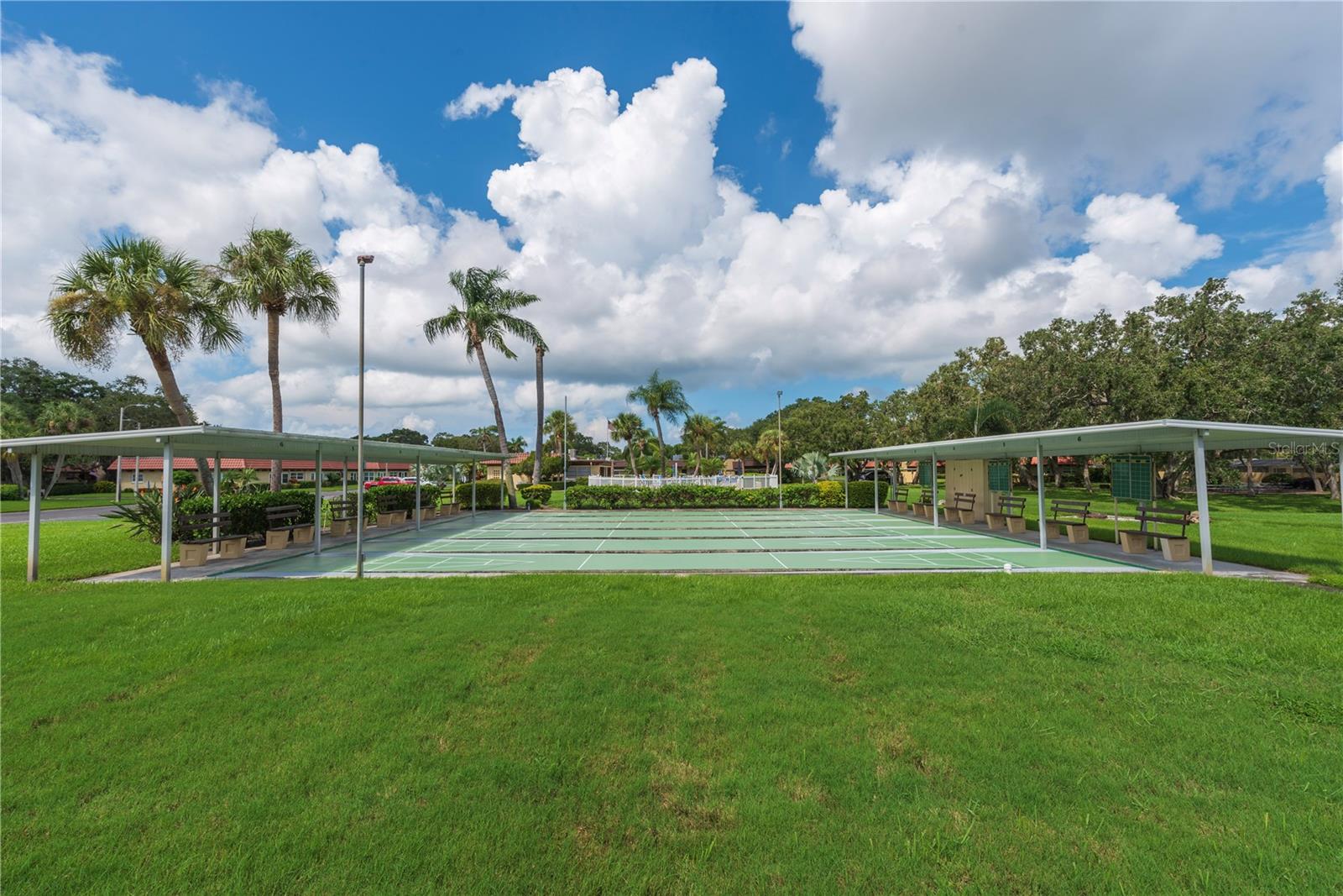 Shuffleboard courts.