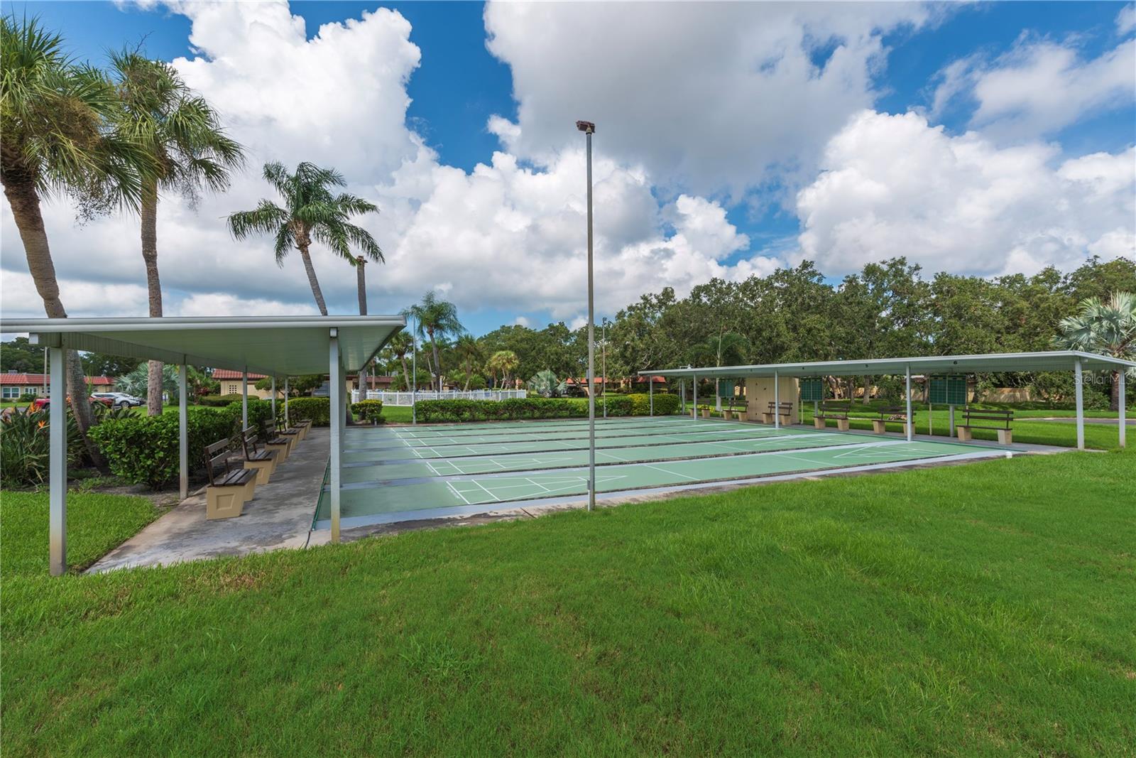 Shuffleboard courts.