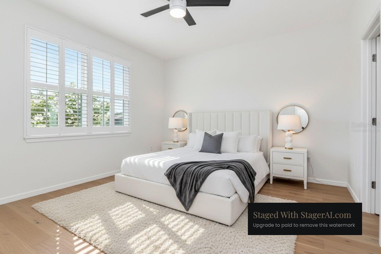 Virtually Staged Primary Bedroom