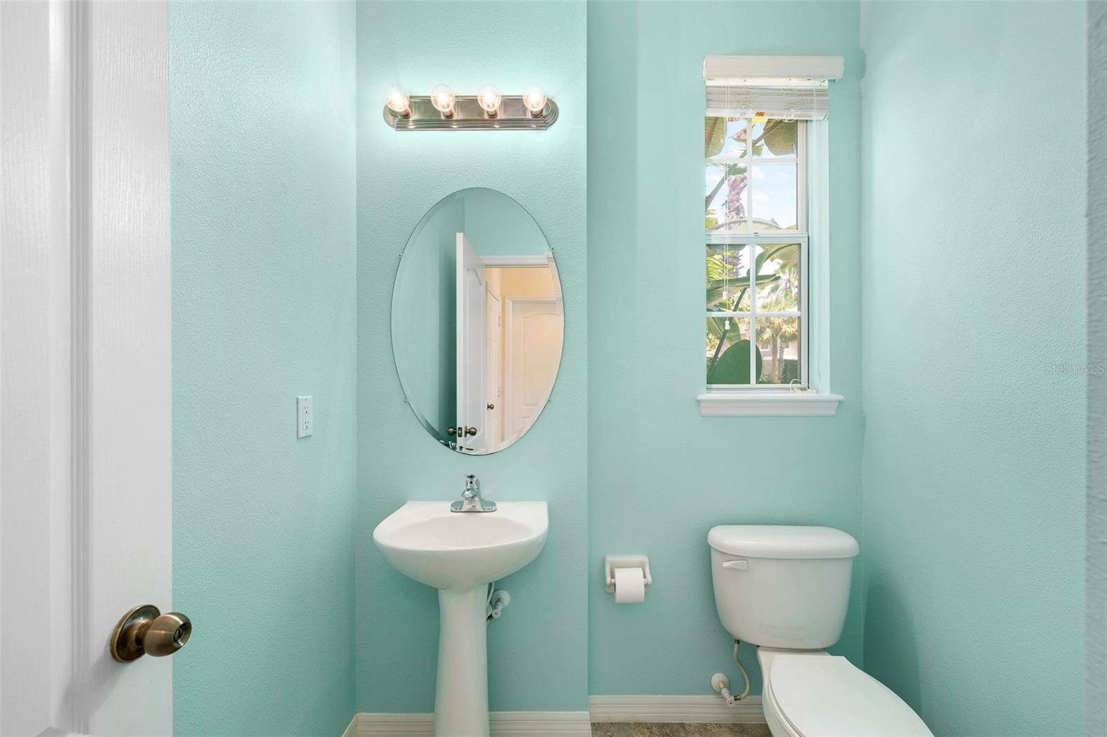 Half bath on the first floor