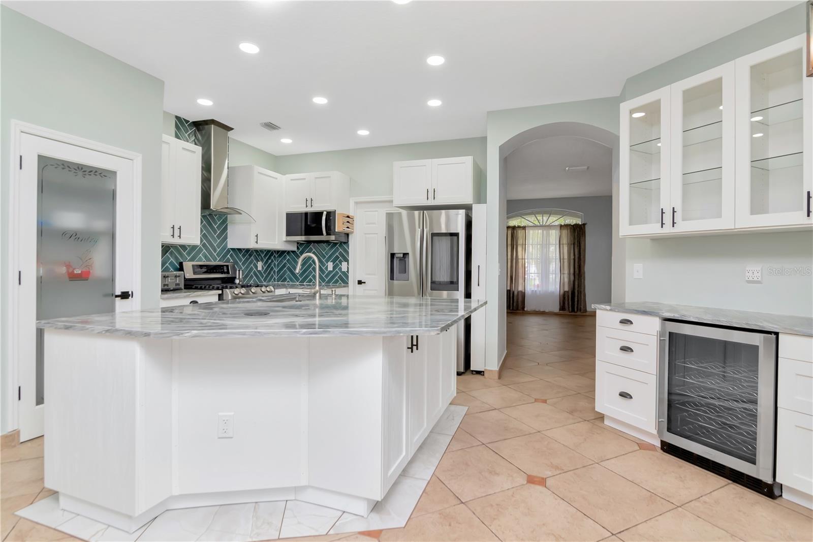 View of Kitchen to Dining Room