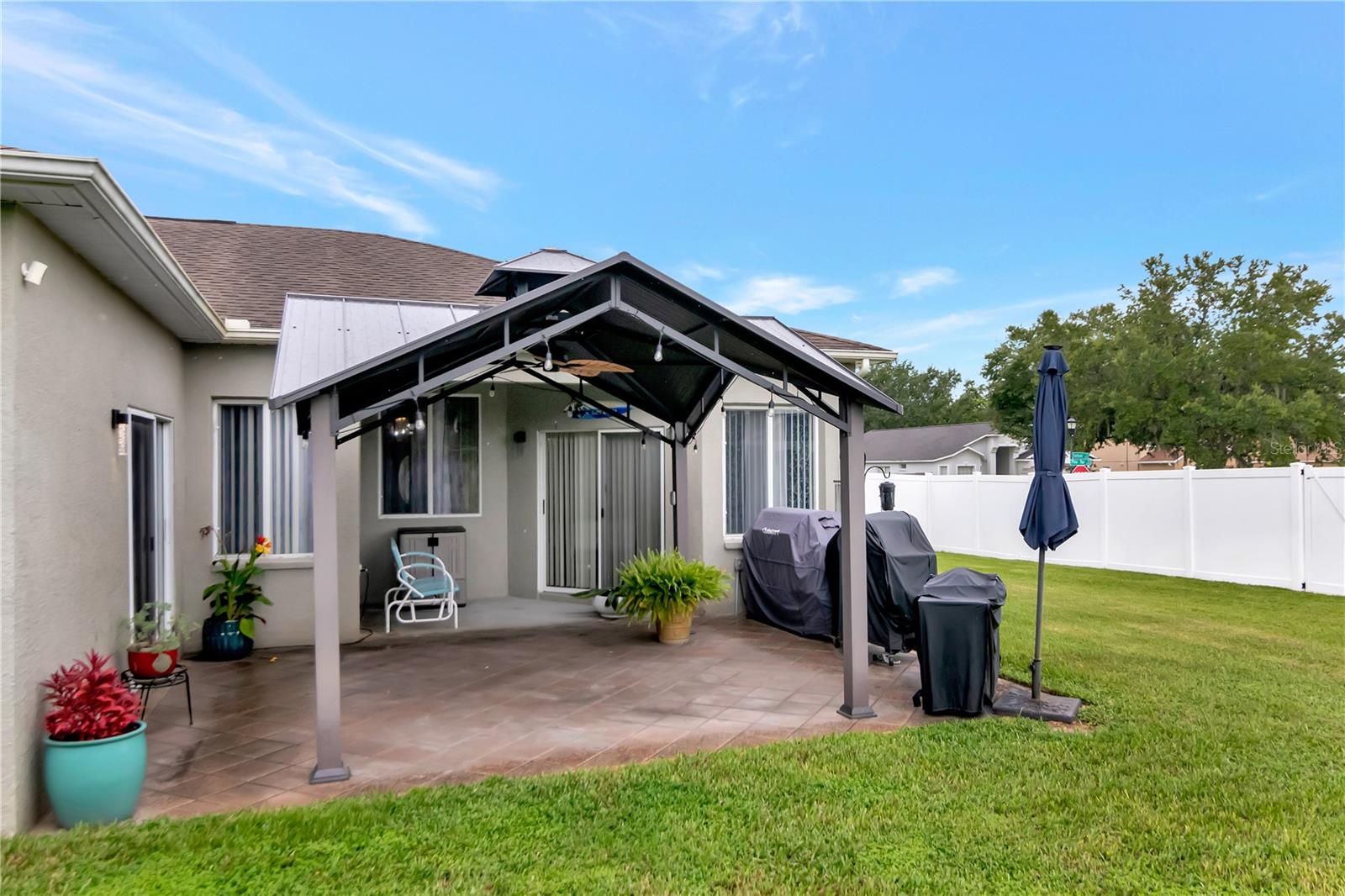 Backyard, Extended Lanai, Gazebo, and Fully Fenced