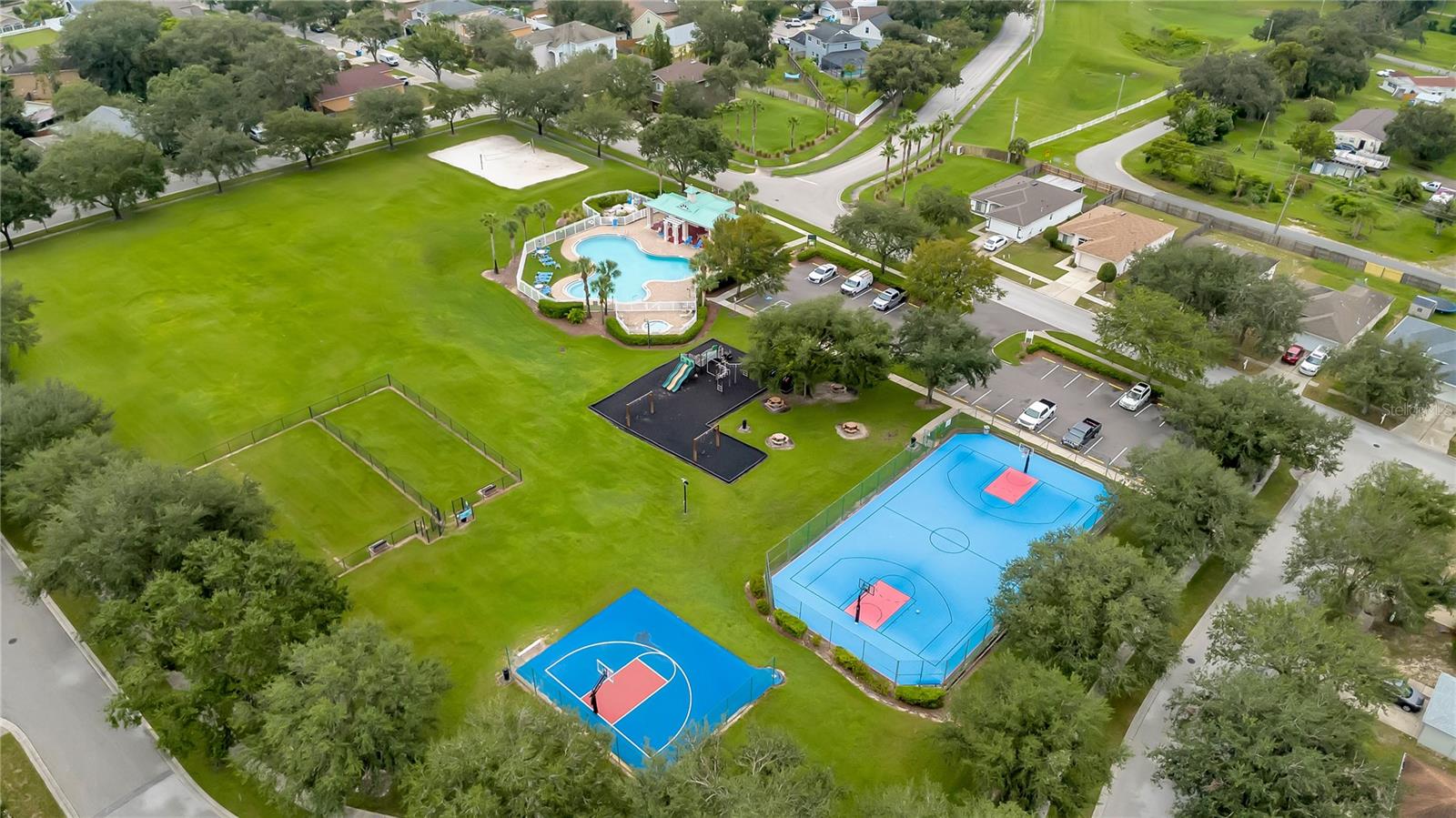 Aerial View of Amenities
