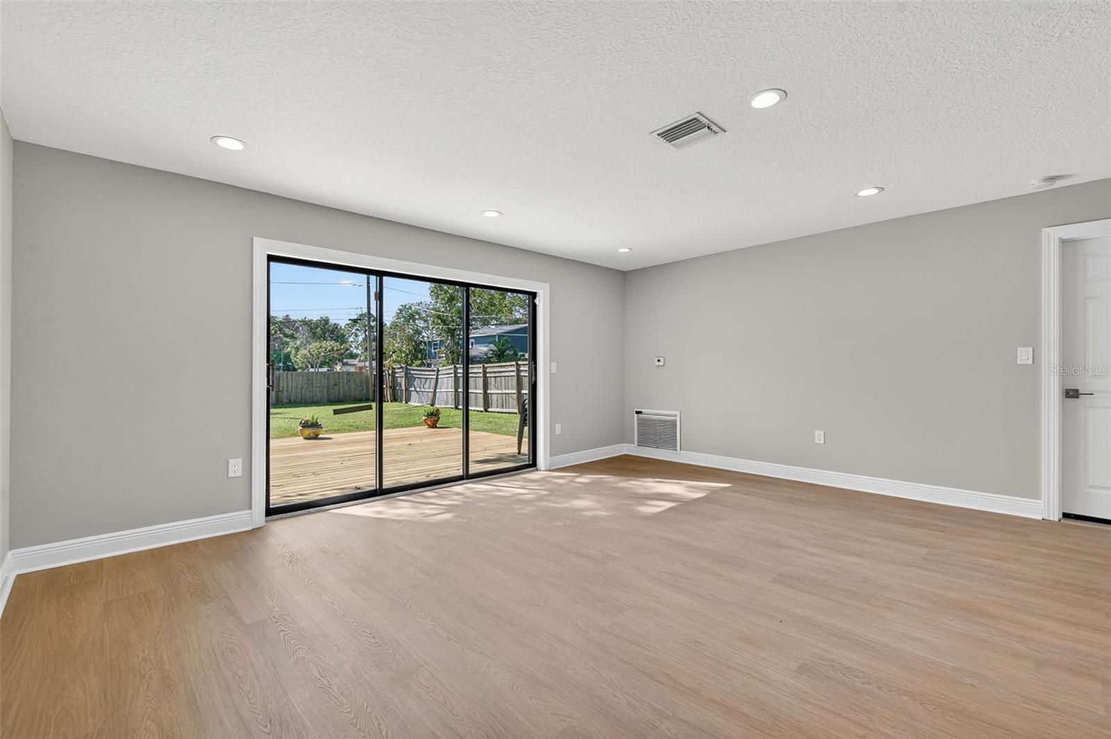 Sliding doors out to back deck