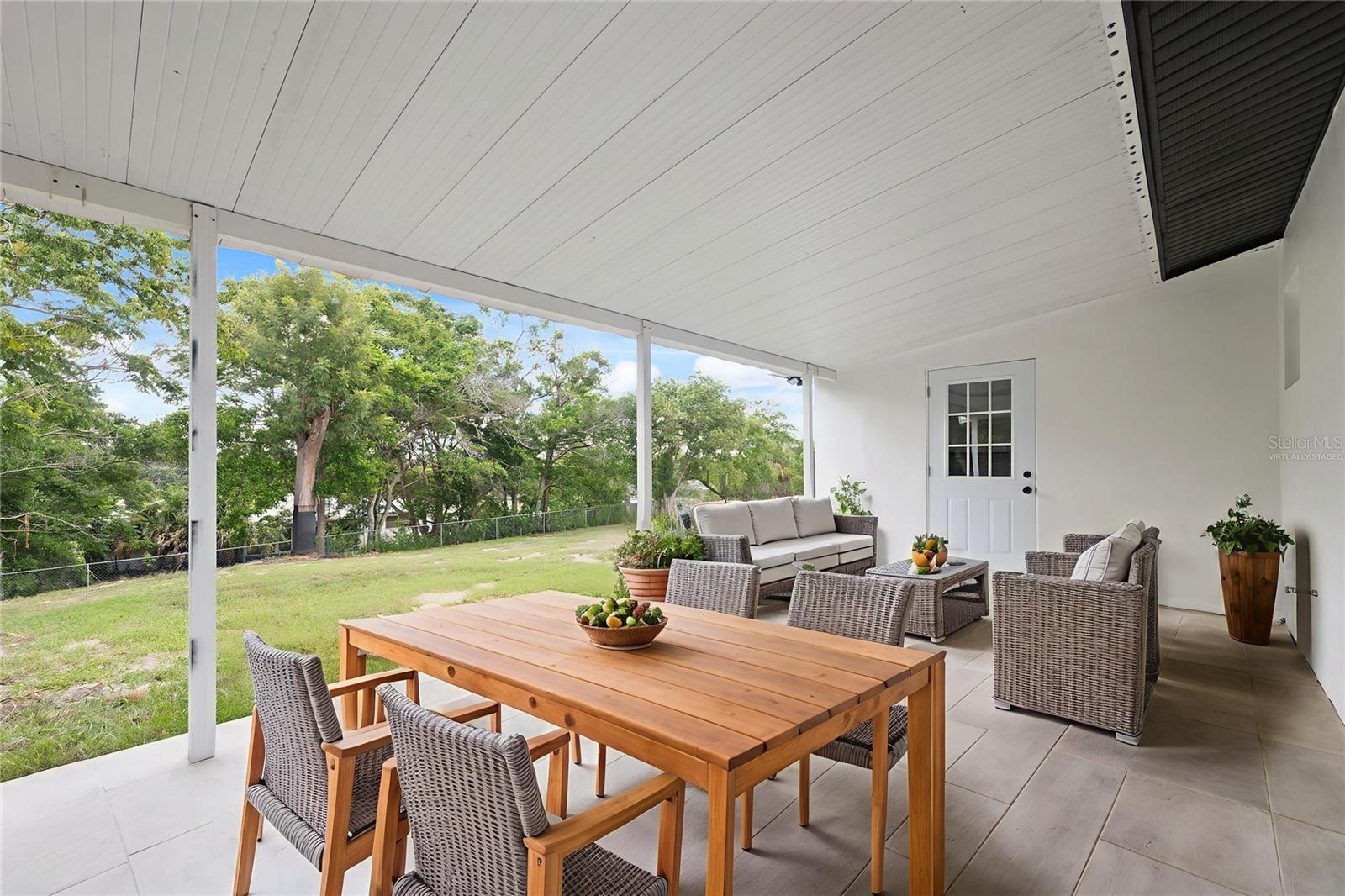 Rear Porch (Virtually Staged)