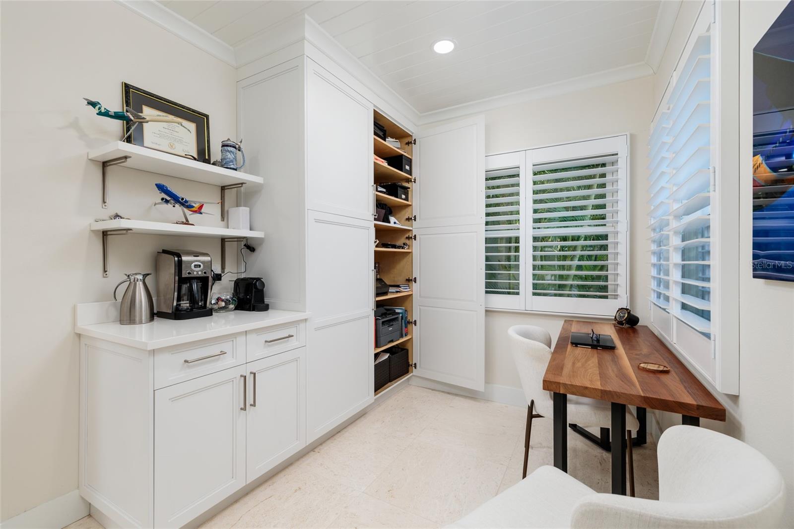 Custom cabinetry with hidden storage